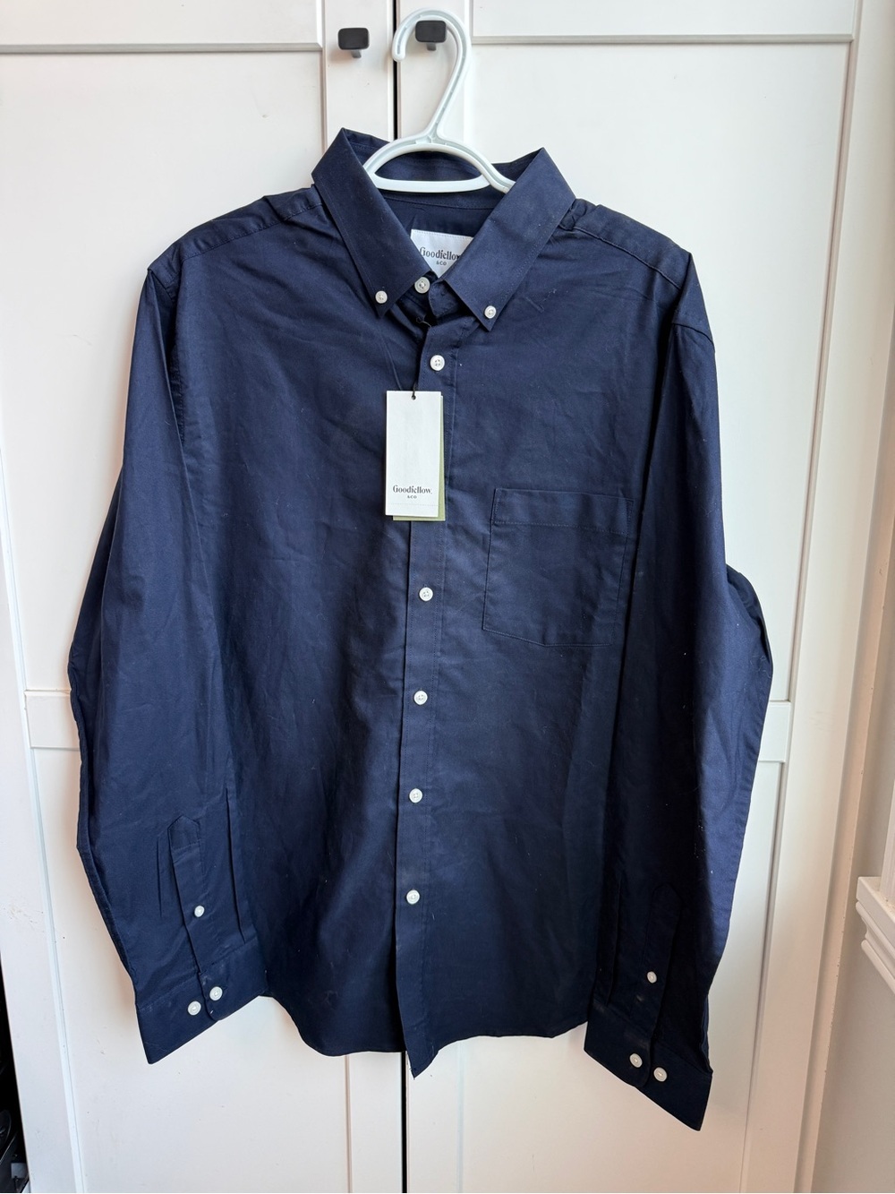 NWT Goodfellow & Co Navy Button-Down Oxford Shirt Size L